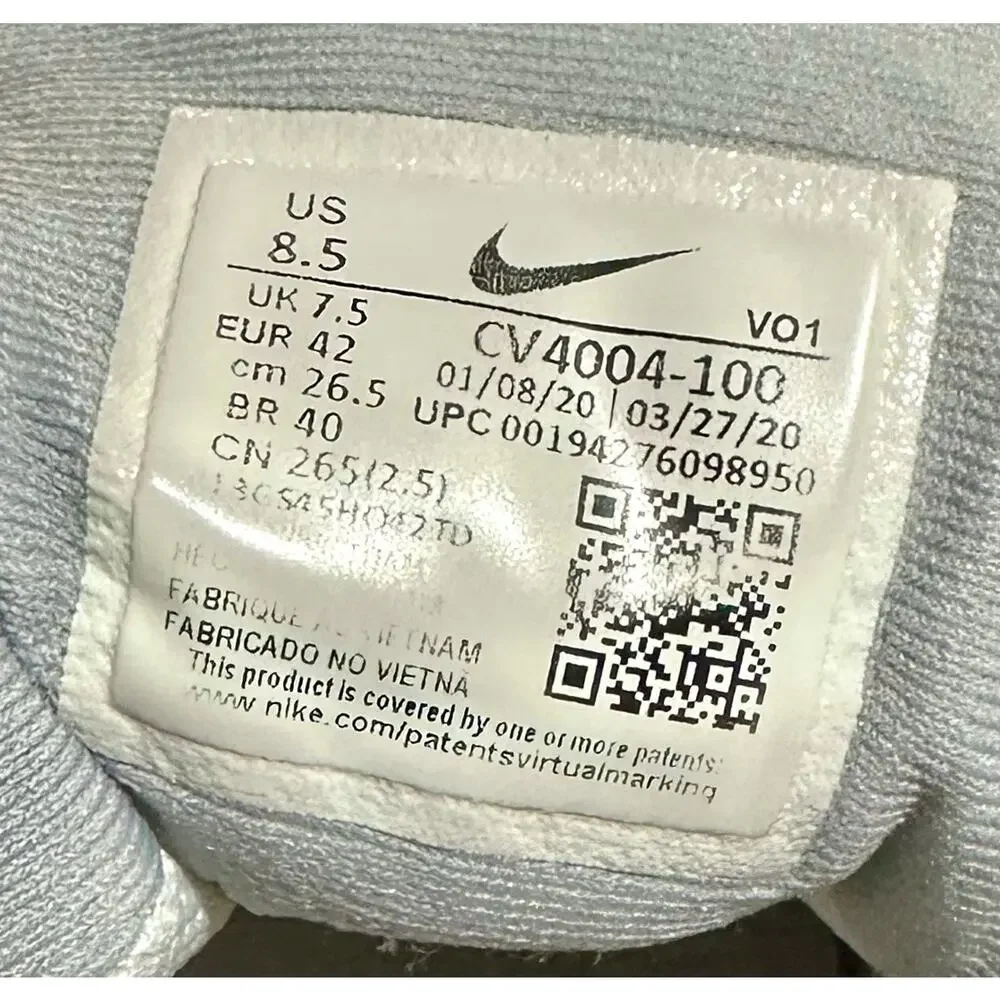 Nike LeBron Witness 5 Basketball Shoes Men’s 8.5 White Gray Zoom Air CV4004-100
